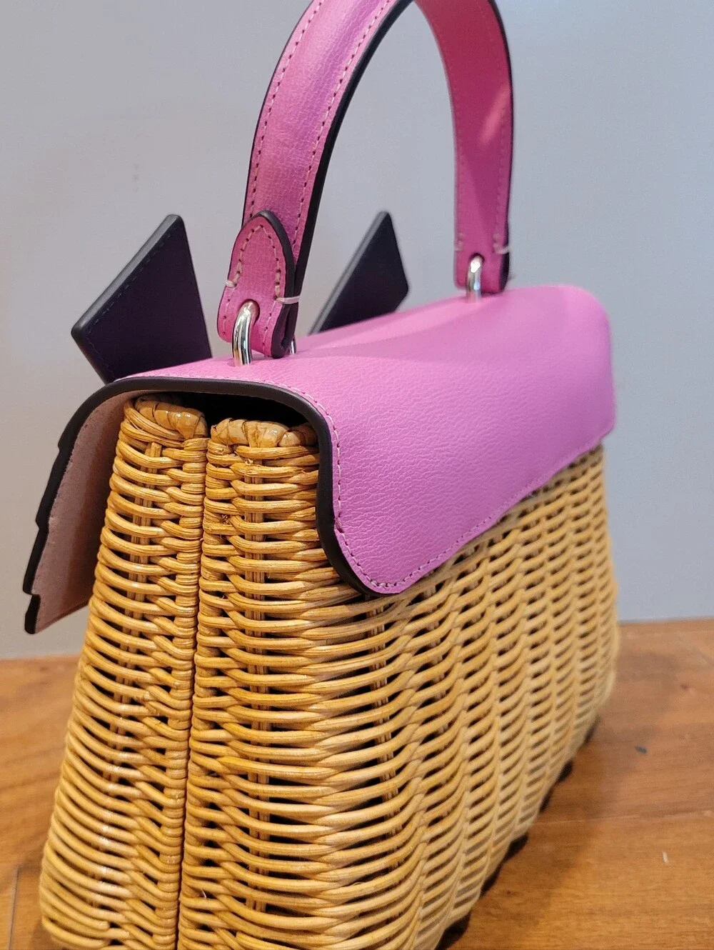 Kate Spade NY Tee Time Wicker Handbag NWT